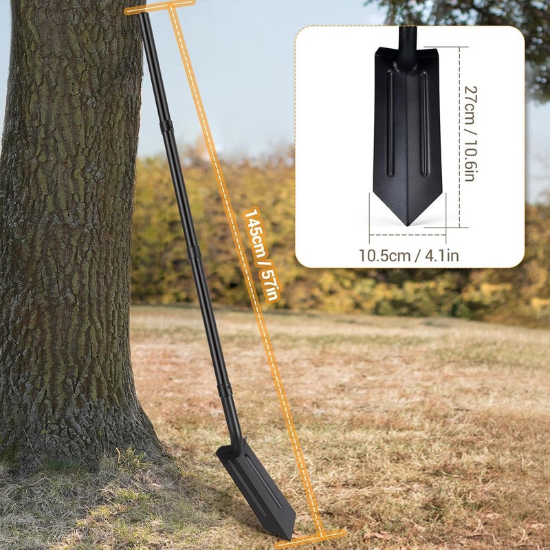 AugFir Trench Shovel, 4-Inch Trenching Shovel, Trenching V-Spade for Digging - 56 Inches Trench Digger Tool - Image 5